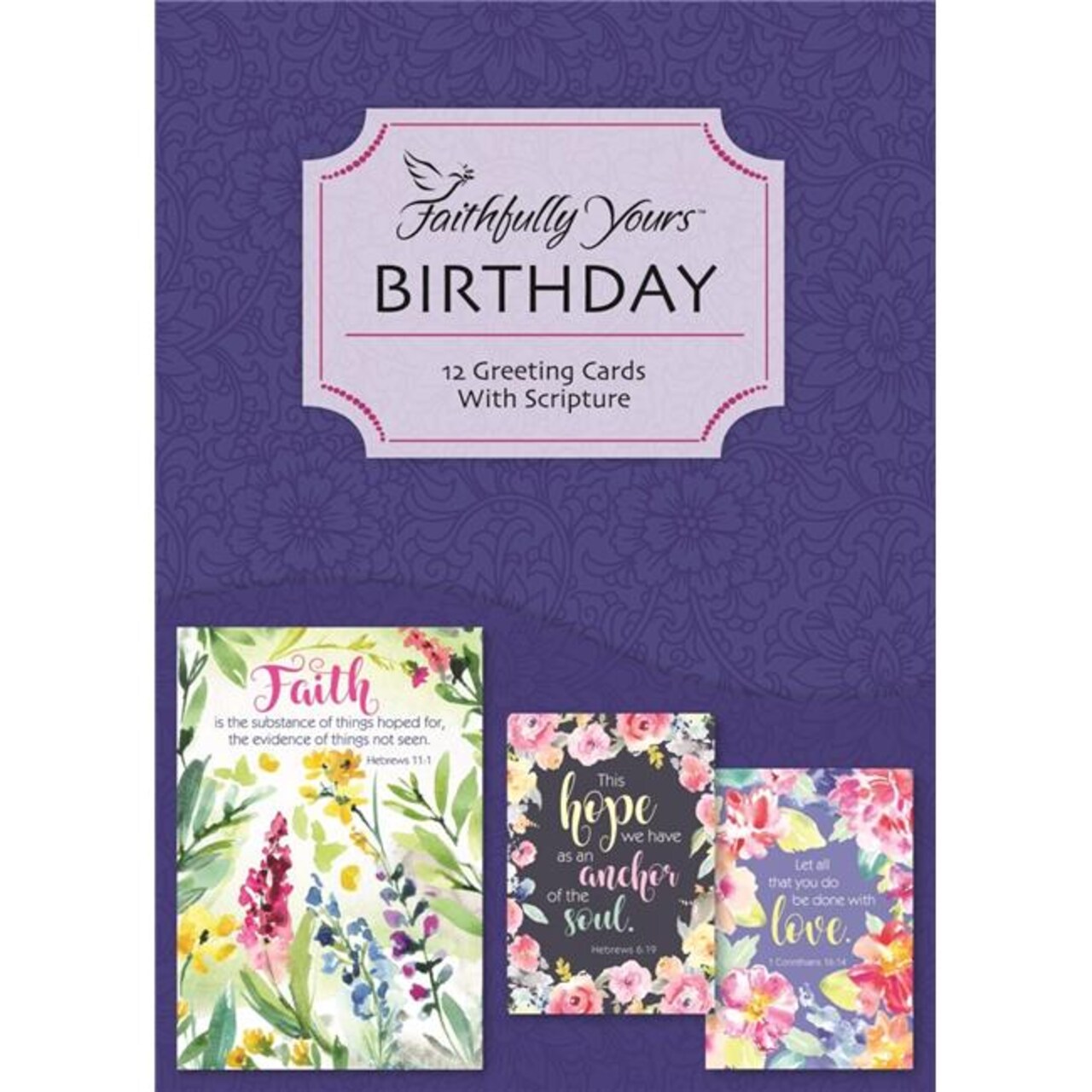 Faithfully Yours 256816 Boxed - Card Birthday-Vintage Thoughts - Box of 12